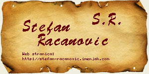 Stefan Račanović vizit kartica